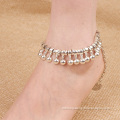 Retro Metal Coin Drops Personality Exaggerated Fringed Anklets